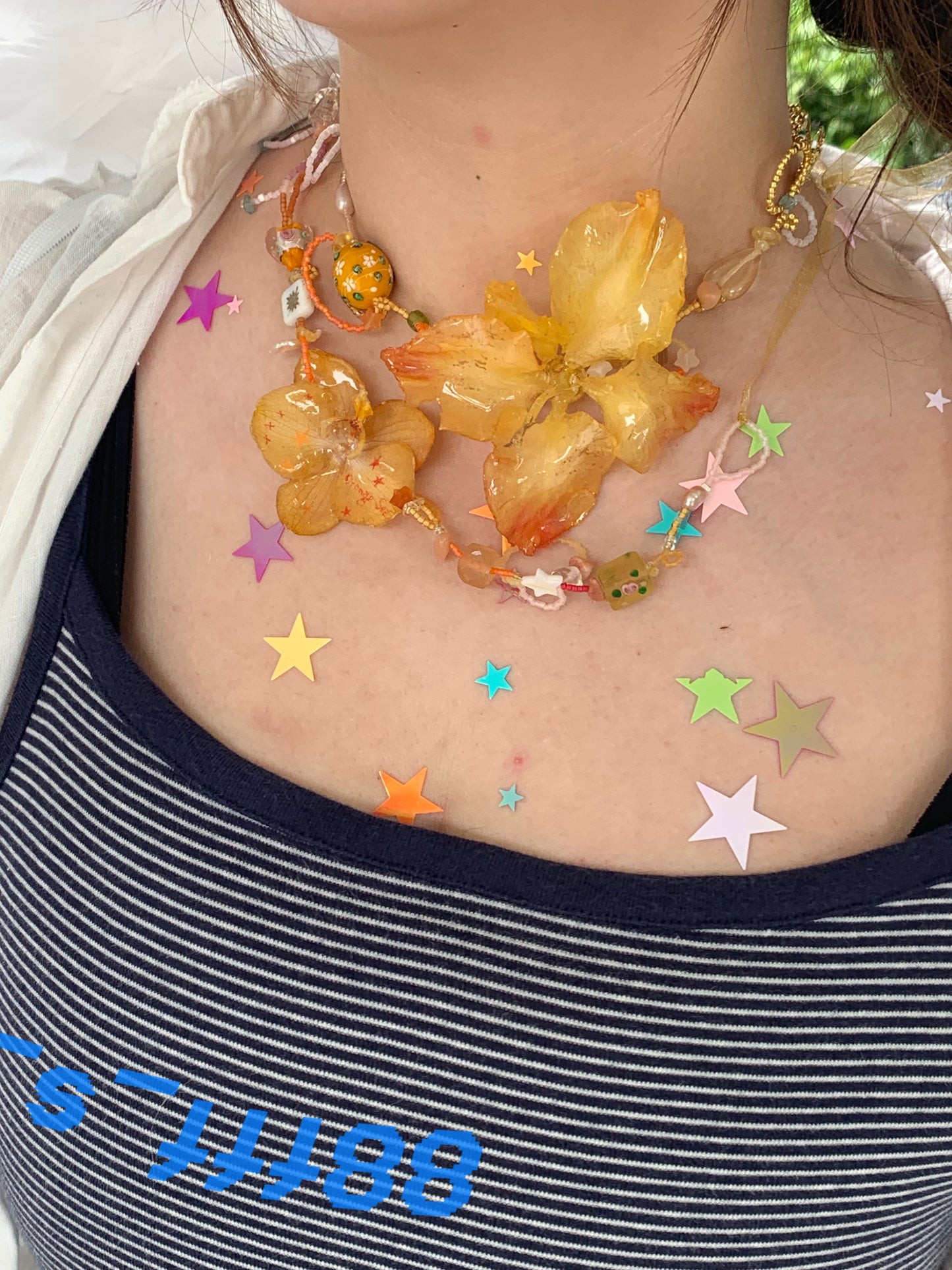 Orange soda * sword orchid necklace