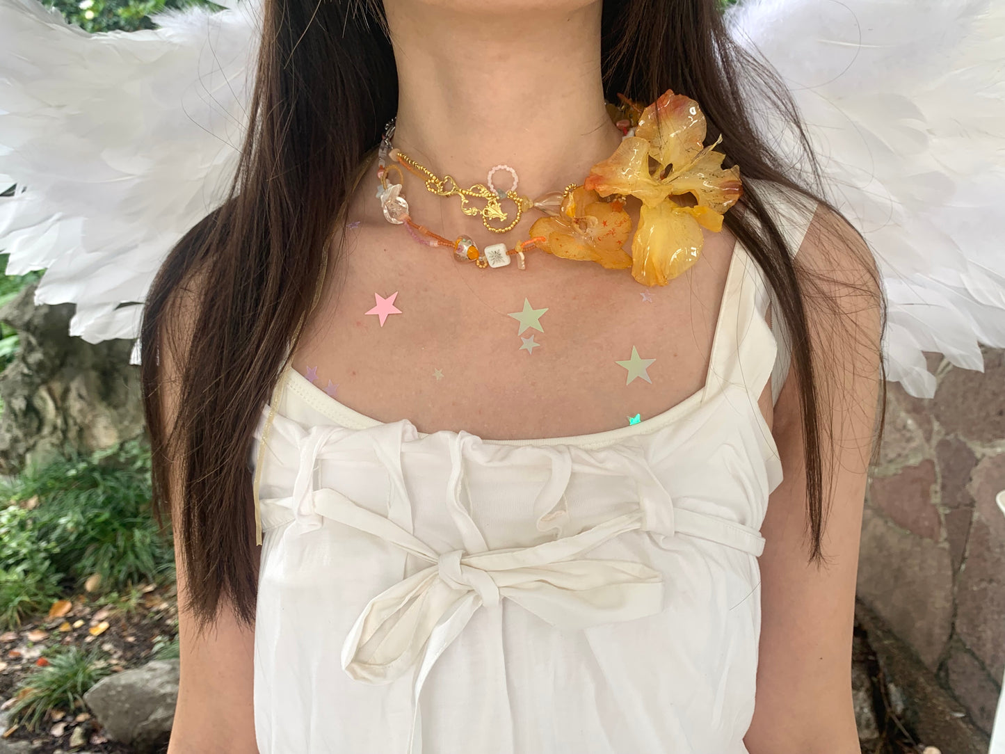 Orange soda * sword orchid necklace