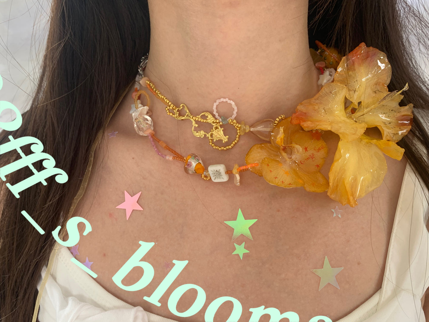 Orange soda * sword orchid necklace